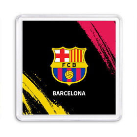 Магнит 55*55 с принтом BARCELONA / БАРСЕЛОНА в Тюмени, Пластик | Размер: 65*65 мм; Размер печати: 55*55 мм | Тематика изображения на принте: barca | barcelona | barsa | barselona | fcb | logo | messi | барса | барселона | знак | клуб | лого | логотип | логотипы | месси | символ | символы | футбол | футбольная | футбольный