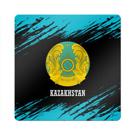 Магнит виниловый Квадрат с принтом KAZAKHSTAN / КАЗАХСТАН в Тюмени, полимерный материал с магнитным слоем | размер 9*9 см, закругленные углы | flag | kazakhstan | qazaqstan | герб | захах | казахстан | кахахи | лого | нур султан | республика | символ | страна | флаг