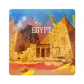 Магнит виниловый Квадрат с принтом Египет(Пирамида Хеопса) в Тюмени, полимерный материал с магнитным слоем | размер 9*9 см, закругленные углы | egypt | египет | пирамида хеопса | пирамиды | туристические