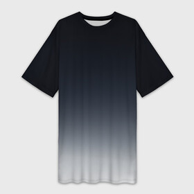Платье-футболка 3D с принтом Градиент в Тюмени,  |  | gradient | абстракция | амбре | без дизайна | белая | белый | голубая | голубое | градиент | градиент и ничего лишнего | градиенты | на каждый день | серая | серое | серый | синий | синяя | текстура
