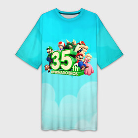 Платье-футболка 3D с принтом Mario в Тюмени,  |  | 35 | mario | mario 3d all stars | mario 3d world | mario bros | super mario | марио