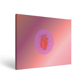 Холст прямоугольный с принтом Сердечко на розовом фоне в Тюмени, 100% ПВХ |  | Тематика изображения на принте: круг | любовь | неон | полосатый | розовый | сердце | сияние | фиолетовый