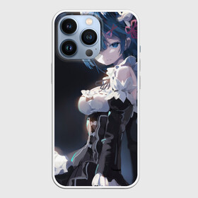 Чехол для iPhone 13 Pro с принтом Rem в Тюмени,  |  | Тематика изображения на принте: kawaii | re zero | re:zero | re:zero жизнь с нуля в альтернативном мире | rezero | арт | блики | голубые глаза | горничная | демоница | каре | маленькая девочка | однорогий демон | рем | синеволосая девочка | субару