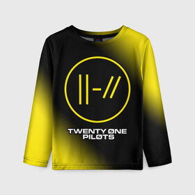 Детский лонгслив 3D с принтом TWENTY ONE PILOTS / 21 PILOTS в Тюмени, 100% полиэстер | длинные рукава, круглый вырез горловины, полуприлегающий силуэт
 | logo | music | one | pilots | rock | symbol | top | twenty | twentyonepilots | ван | группа | лого | логотип | логотипы | музыка | пилотс | рок | символ | символы | твенти | топ