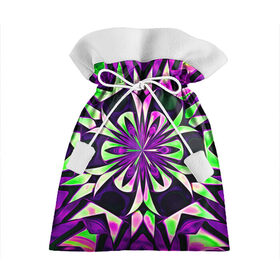 Подарочный 3D мешок с принтом Kaleidoscope в Тюмени, 100% полиэстер | Размер: 29*39 см | abstraction | fractal | kaleidoscope | light green | pattern | purple | symmetry | абстракция | калейдоскоп | салатовый | симметрия | узор | фиолетовый | фрактал