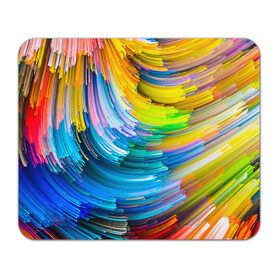 Коврик для мышки прямоугольный с принтом Цветные полоски в Тюмени, натуральный каучук | размер 230 х 185 мм; запечатка лицевой стороны | Тематика изображения на принте: colors | полоски | радуга | спагетти | цвета | цветная | цветные спагетти