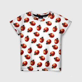 Детская футболка 3D с принтом Нашествие божьих коровок в Тюмени, 100% гипоаллергенный полиэфир | прямой крой, круглый вырез горловины, длина до линии бедер, чуть спущенное плечо, ткань немного тянется | animals | cute | girl | ladybug | nature | pattern | red | summer | бабочки | божьи коровки | божья коровка | горошек | девушкам | животные | жук | жуки | кружочки | крылья | лето | милые | насекомые | паттерн | пауки | подарок