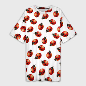 Платье-футболка 3D с принтом Нашествие божьих коровок в Тюмени,  |  | animals | cute | girl | ladybug | nature | pattern | red | summer | бабочки | божьи коровки | божья коровка | горошек | девушкам | животные | жук | жуки | кружочки | крылья | лето | милые | насекомые | паттерн | пауки | подарок
