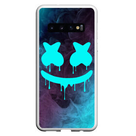 Чехол для Samsung Galaxy S10 с принтом MARSHMELLO МАРШМЕЛЛОУ в Тюмени, Силикон | Область печати: задняя сторона чехла, без боковых панелей | Тематика изображения на принте: face | logo | marsh | marshmallow | marshmello | marshmelo | mello | smile | лицо | лого | маршмеллов | маршмеллоу | маршмеллу | маршмело | маршмелов | маршмелоу | маска | музыка | рожица | символ | смайл | улыбка