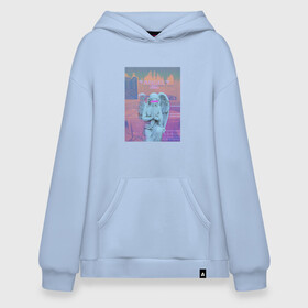 Худи SuperOversize хлопок с принтом Vaporwave art 87 в Тюмени, 70% хлопок, 30% полиэстер, мягкий начес внутри | карман-кенгуру, эластичная резинка на манжетах и по нижней кромке, двухслойный капюшон
 | aesthetic | electronica | music | киберпанк | лаунж | музыка | поп | скульптура