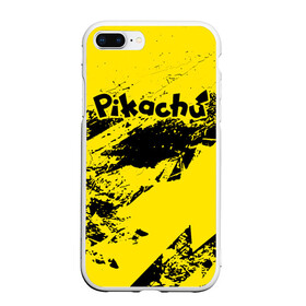 Чехол для iPhone 7Plus/8 Plus матовый с принтом Pikachu в Тюмени, Силикон | Область печати: задняя сторона чехла, без боковых панелей | battle | drawing | entei | lugia | metagross | pikachu | pokemon | zapdos | брок | бульбазавр | детектив | монстр | пикачу | покемон | эш