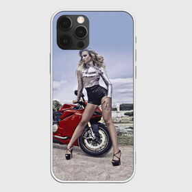 Чехол для iPhone 12 Pro Max с принтом Biker Olga в Тюмени, Силикон |  | Тематика изображения на принте: celebrity | clouds | fashion | girl | model | motorcycle | nature | pose | sky | star | девушка | звезда | знаменитость | мода | модель | мотоцикл | небо | облака | природа