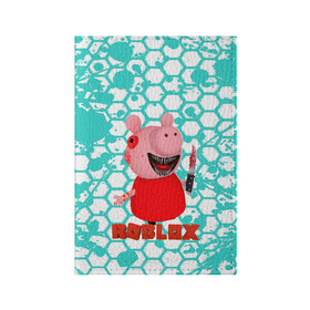 Обложка для паспорта матовая кожа с принтом Roblox piggy/Свинка Пигги в Тюмени, натуральная матовая кожа | размер 19,3 х 13,7 см; прозрачные пластиковые крепления | Тематика изображения на принте: game | piggy | roblox | блок | игра | игрушка | лего | майнкрафт | персонажи | персонажи из кубиков | пигги | роблокс | робот | свинка
