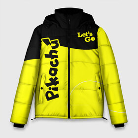 Мужская зимняя куртка 3D с принтом Pikachu в Тюмени, верх — 100% полиэстер; подкладка — 100% полиэстер; утеплитель — 100% полиэстер | длина ниже бедра, свободный силуэт Оверсайз. Есть воротник-стойка, отстегивающийся капюшон и ветрозащитная планка. 

Боковые карманы с листочкой на кнопках и внутренний карман на молнии. | Тематика изображения на принте: battle | drawing | entei | lugia | metagross | pikachu | pokemon | zapdos | брок | бульбазавр | детектив | монстр | пикачу | покемон | эш