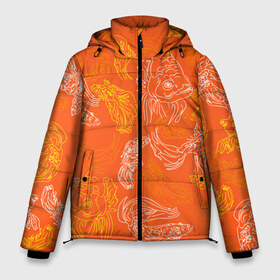 Мужская зимняя куртка 3D с принтом Нарисованные рыбки в Тюмени, верх — 100% полиэстер; подкладка — 100% полиэстер; утеплитель — 100% полиэстер | длина ниже бедра, свободный силуэт Оверсайз. Есть воротник-стойка, отстегивающийся капюшон и ветрозащитная планка. 

Боковые карманы с листочкой на кнопках и внутренний карман на молнии. | нарисованные рыбки | рыба | рыбец | рыбёшка | рыбища | рыбы
