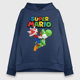 Женское худи Oversize хлопок с принтом Super Mario в Тюмени, френч-терри — 70% хлопок, 30% полиэстер. Мягкий теплый начес внутри —100% хлопок | боковые карманы, эластичные манжеты и нижняя кромка, капюшон на магнитной кнопке | game | mario kart live home circuit | super mario | super mario 3d world | super mario 64 | super mario galaxy | super mario sunshine | гумба | игра super mario | игра марио | йоши | купалинги | лакиту | луиджи | марио | надпись | нинтендо | 