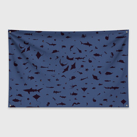 Флаг-баннер с принтом Manta в Тюмени, 100% полиэстер | размер 67 х 109 см, плотность ткани — 95 г/м2; по краям флага есть четыре люверса для крепления | dolphin | fish | killer whale | manta | see life | shark | акула | дельфин | касатка | морские обитатели | рыба