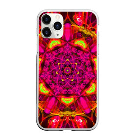 Чехол для iPhone 11 Pro Max матовый с принтом Genezzes в Тюмени, Силикон |  | abstraction | bright | form | glow | neon | patterns | pink | red | абстракция | красный | неон | розовый | свечение | узоры | форма | яркий