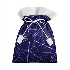 Подарочный 3D мешок с принтом BlueGANG в Тюмени, 100% полиэстер | Размер: 29*39 см | Тематика изображения на принте: abstraction | blue | forms | glow | led | neon | абстракция | неон | светодиод | свечение | синий | формы