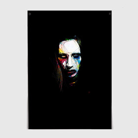 Постер с принтом Marilyn Manson в Тюмени, 100% бумага
 | бумага, плотность 150 мг. Матовая, но за счет высокого коэффициента гладкости имеет небольшой блеск и дает на свету блики, но в отличии от глянцевой бумаги не покрыта лаком | manson | marilyn | marilyn manson | мэнсон | мэрилин | мэрилин мэнсон