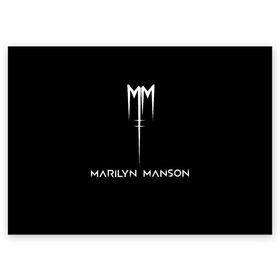 Поздравительная открытка с принтом Marilyn Manson в Тюмени, 100% бумага | плотность бумаги 280 г/м2, матовая, на обратной стороне линовка и место для марки
 | manson | marilyn | marilyn manson | мэнсон | мэрилин | мэрилин мэнсон