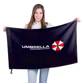 Флаг 3D с принтом UMBRELLA CORP / АМБРЕЛЛА в Тюмени, 100% полиэстер | плотность ткани — 95 г/м2, размер — 67 х 109 см. Принт наносится с одной стороны | corp | corporation | evil | game | games | logo | resident | umbrella | амбрелла | зла | зонт | зонтик | игра | игры | корп | корпорация | лого | логотип | обитель | резидент | символ | эвил
