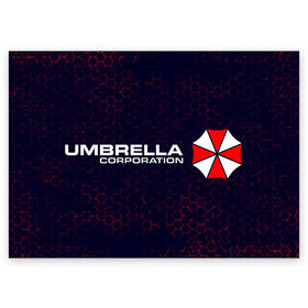 Поздравительная открытка с принтом UMBRELLA CORP / АМБРЕЛЛА в Тюмени, 100% бумага | плотность бумаги 280 г/м2, матовая, на обратной стороне линовка и место для марки
 | Тематика изображения на принте: corp | corporation | evil | game | games | logo | resident | umbrella | амбрелла | зла | зонт | зонтик | игра | игры | корп | корпорация | лого | логотип | обитель | резидент | символ | эвил