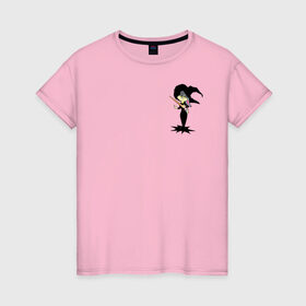 Женская футболка хлопок с принтом Ведьмочка Лола в Тюмени, 100% хлопок | прямой крой, круглый вырез горловины, длина до линии бедер, слегка спущенное плечо | lola bunny | looney tunes | vdzabma | лола банни | луни тюнз