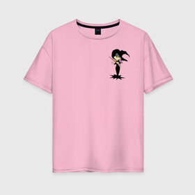 Женская футболка хлопок Oversize с принтом Ведьмочка Лола в Тюмени, 100% хлопок | свободный крой, круглый ворот, спущенный рукав, длина до линии бедер
 | Тематика изображения на принте: lola bunny | looney tunes | vdzabma | лола банни | луни тюнз