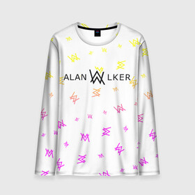 Мужской лонгслив 3D с принтом ALAN WALKER / АЛАН УОКЕР в Тюмени, 100% полиэстер | длинные рукава, круглый вырез горловины, полуприлегающий силуэт | alan | faded | house | logo | music | walker | алан | вокер | волкер | диджей | лого | логотип | логотипы | музыка | музыкант | символ | символы | танцеальная | уокер | хаус | электронная