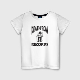 Детская футболка хлопок с принтом Death Row Records в Тюмени, 100% хлопок | круглый вырез горловины, полуприлегающий силуэт, длина до линии бедер | death row | dr dre | hip hop | rap | snoop dogg