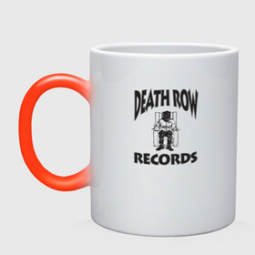 Кружка хамелеон с принтом Death Row Records в Тюмени, керамика | меняет цвет при нагревании, емкость 330 мл | death row | dr dre | hip hop | rap | snoop dogg