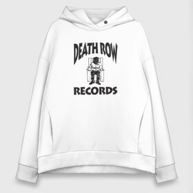Женское худи Oversize хлопок с принтом Death Row Records в Тюмени, френч-терри — 70% хлопок, 30% полиэстер. Мягкий теплый начес внутри —100% хлопок | боковые карманы, эластичные манжеты и нижняя кромка, капюшон на магнитной кнопке | death row | dr dre | hip hop | rap | snoop dogg