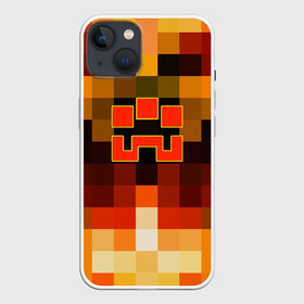 Чехол для iPhone 13 с принтом Minecraft Dungeons в Тюмени,  |  | blox | creeper | dungeons | geometry | logo games | orange | pixel | red | steve | алекс | геометрия | детям | крипер | куб | логотипы игр | майнкрафт | мальчикам | мобы | огненный | огонь | пигги | пиксель | пиксельный | подземелья