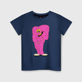 Детская футболка хлопок с принтом Госсамер в Тюмени, 100% хлопок | круглый вырез горловины, полуприлегающий силуэт, длина до линии бедер | Тематика изображения на принте: gossamer | looney tunes | vdzabma | госсамер | луни тюнз