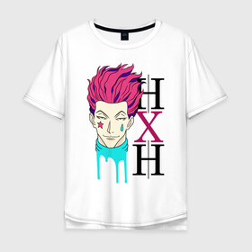 Мужская футболка хлопок Oversize с принтом Hunter x Hunter, Hisoka в Тюмени, 100% хлопок | свободный крой, круглый ворот, “спинка” длиннее передней части | Тематика изображения на принте: anime | hisoka | hunter x hunter | аниме | манга | охотник х охотник | хантер хантер | хантеры