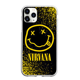 Чехол для iPhone 11 Pro Max матовый с принтом NIRVANA НИРВАНА в Тюмени, Силикон |  | band | cobain | face | kurt | logo | music | nirvana | rock | rocknroll | группа | кобейн | курт | лого | логотип | музыка | музыкальная | нирвана | рожица | рок | рокнролл | символ