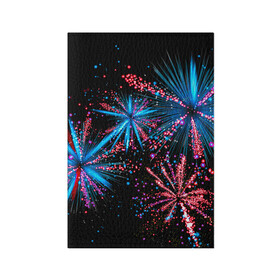 Обложка для паспорта матовая кожа с принтом Праздничный фейерверк в Тюмени, натуральная матовая кожа | размер 19,3 х 13,7 см; прозрачные пластиковые крепления | Тематика изображения на принте: happy | new year | блестящие | взрыв | день рождения | звезды | искры | лучи | неоновые | новогодние | новый год | ночные | ночь | огни | подарок | праздник | радость | рождество | салют | свадьба | свет