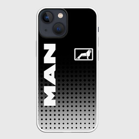 Чехол для iPhone 13 mini с принтом MAN в Тюмени,  |  | man | man logo | man значок | man лого | man логотип | водитель | грузовик | грузовой | дальнобойщик | ман | ман значок | ман лого | ман логотип | фура | шофер