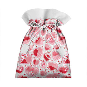 Подарочный 3D мешок с принтом Розовые валентинки в Тюмени, 100% полиэстер | Размер: 29*39 см | арт | влюблённые | день влюблённых | день святого валентина | красный | рисунок | розовый | сердечко | сердца | сердце | середчки