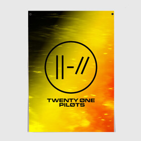 Постер с принтом TWENTY ONE PILOTS / 21 PILOTS в Тюмени, 100% бумага
 | бумага, плотность 150 мг. Матовая, но за счет высокого коэффициента гладкости имеет небольшой блеск и дает на свету блики, но в отличии от глянцевой бумаги не покрыта лаком | logo | music | one | pilots | rock | symbol | top | twenty | twentyonepilots | ван | группа | лого | логотип | логотипы | музыка | пилотс | рок | символ | символы | твенти | топ