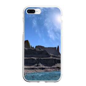 Чехол для iPhone 7Plus/8 Plus матовый с принтом Пейзаж в Тюмени, Силикон | Область печати: задняя сторона чехла, без боковых панелей | вода | воды | звёзды | небеса | небо | пейзаж | пейзажи | природа | пустыня | солнце | фон | холмы