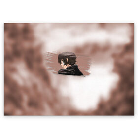 Поздравительная открытка с принтом Дазай Осаму в Тюмени, 100% бумага | плотность бумаги 280 г/м2, матовая, на обратной стороне линовка и место для марки
 | bungou stray dogs | dazai | osamu | бродячие псы | великий | дазай | осаму