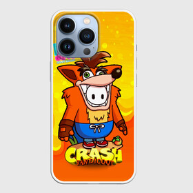 Чехол для iPhone 13 Pro с принтом Fall Guys CRASH в Тюмени,  |  | crash | fall guys | run | steam | ultimate knockout | бег | бегущие | бегущие человечки | королевская битва | краш | крэш | лис | лиса | лого | логотип | падающие человечки | падающий парень | человечки
