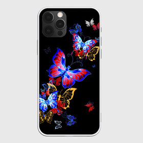 Чехол для iPhone 12 Pro Max с принтом Поцелуй бабочек в Тюмени, Силикон |  | Тематика изображения на принте: angel | butterfly | fairy | neon | night | wings | ангел | бабочка | бабочки | девушке | животные | красочные | крылья | летающие | магия | махаон | мотыльки | насекомые | неоновые | ночные | ночь | подарок | природа