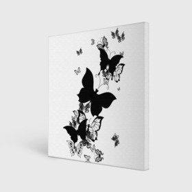 Холст квадратный с принтом Черные бабочки на белом в Тюмени, 100% ПВХ |  | angel | black and white | butterfly | fairy | fashion girl | wings | ангел | бабочка | девушке | животные | крылья | летающие | магия | махаон | мотылек | мотыльки | насекомые | нежные | подарок | природа | сказочные | татуировки