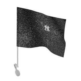 Флаг для автомобиля с принтом New York Yankees в Тюмени, 100% полиэстер | Размер: 30*21 см | baseball | fashion | game | glitch | new york | sport | бейсбол | игра | мода | нью йорк | спорт