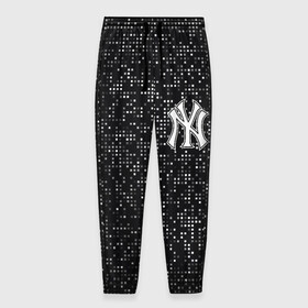 Мужские брюки 3D с принтом New York Yankees в Тюмени, 100% полиэстер | манжеты по низу, эластичный пояс регулируется шнурком, по бокам два кармана без застежек, внутренняя часть кармана из мелкой сетки | baseball | fashion | game | glitch | new york | sport | бейсбол | игра | мода | нью йорк | спорт