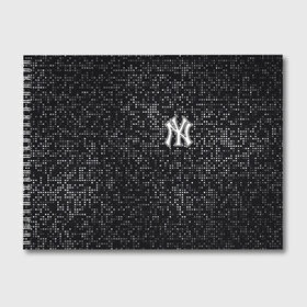 Альбом для рисования с принтом New York Yankees в Тюмени, 100% бумага
 | матовая бумага, плотность 200 мг. | Тематика изображения на принте: baseball | fashion | game | glitch | new york | sport | бейсбол | игра | мода | нью йорк | спорт