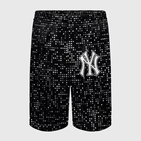 Детские спортивные шорты 3D с принтом New York Yankees в Тюмени,  100% полиэстер
 | пояс оформлен широкой мягкой резинкой, ткань тянется
 | baseball | fashion | game | glitch | new york | sport | бейсбол | игра | мода | нью йорк | спорт